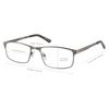 Amcedar 5-Pack Reading Glasses Men Metal Frame Rectangle Style Stainless Steel Material Spring Hinges Include Sun Readers 2.00
