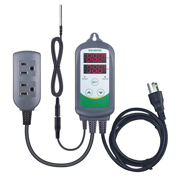 Inkbird Temperature Controller Outlet ITC-308S NTC Sensor Removable Heat Cool US