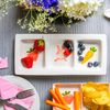 Nicola Spring Easter Bunny Snack Plate - Hand Painted Buffet Party Serveware Tableware - 31cm - White