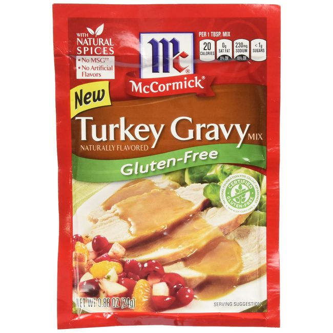 McCormick Turkey Gravy Mix, Gluten Free, 0.88 OZ (Pack of 6)