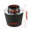 3" 76mm High Flow Inlet Dry Air Filter Cold Air Intake Cone Replacement US