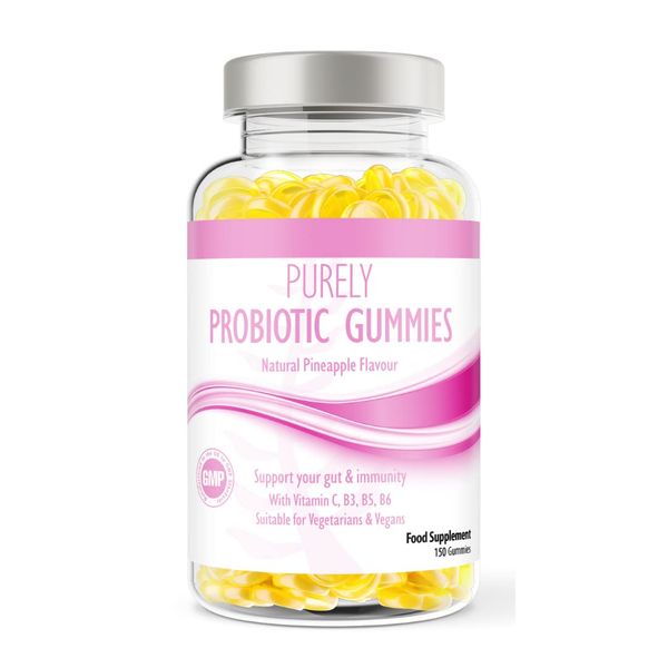 Probiotic Gummies for Gut & Immune Health - Suitable for Women, Men, & Kids - Delicious Pineapple Flavored Daily Supplement for a Healthy Gut & Immune System - 150 Chewable Gummies