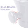 Linkidea Ceramic Shaving Mug with Knob Handle, Deep Size Wet Shaving Cup, Razor Shave Soap and Cream Bowl for Men, White