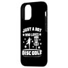 iPhone 15 Disc Golf Player Just A Boy Who Loves Disc Golf Case