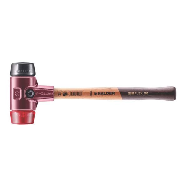 Halder 3026050 50 mm 3026 Rubber/Plastic "Simlpex" EH Soft-Face Mallet - Multi-Colour
