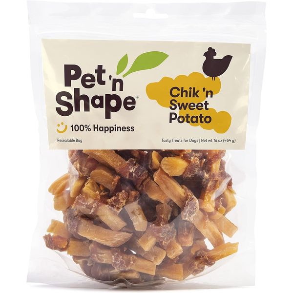 Pet 'n Shape Chik 'n Sweet Potato Dog Treats, 16 oz Resealable Bag