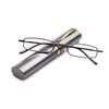 KoKoBin Metal frame Reading Glasses Portable Spring Hinge Reading Unisex reader with glasses case(Gray，+1.0