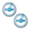 Tabanzhe 360 Degree Circle Protractor Ruler-2PCS Plastic Protractor Measuring Tool for Angle Measurement Students Children