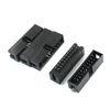 sourcing map 5pcs 20Pins 2.54mm IDC Socket Box Header Straight Connectors Black