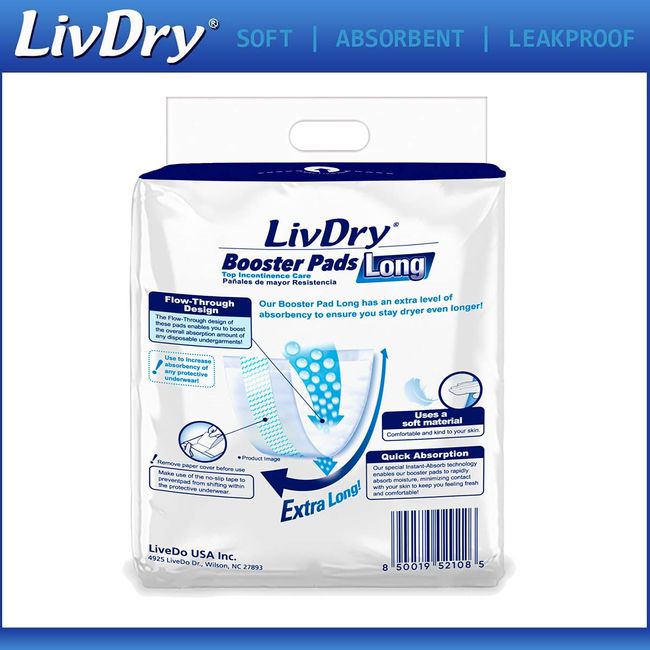 LivDry Adult Diapers for Women and Men, Extra Comfort Incontinence
