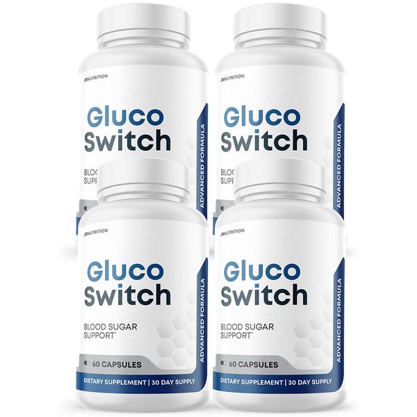 Gluco Switch - Blood Sugar Support Dietary Supplement 60 Capsules (4 Pack)