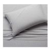 Cotton 3 Piece Heather Jersey Sheet Set - Twin, Light Gray, Solid NEW Free Ship!