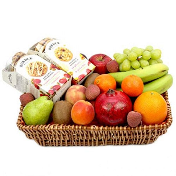 Border Fruit Hamper - Fruit Gift Baskets and Gift Hampers with Next Day UK delivery with Personal Message attached