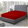 Sapphire Collection 300 Thread Count 100% Egyptian Cotton Fitted Sheets (Double, Red)