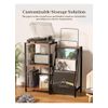 Record Player Stand with 3-Tier Vinyl Record Storage