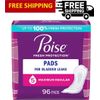 Poise Incontinence & Postpartum Incontinence Pads, 5 Drop Max Absorbency-96 Ct