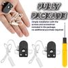 Acmerota 6Pack Recessed Cord Switch Mini Pull Cord Switch 2A 250V AC On-Off Pull Cord Switch Side Pull Wall Light Switch for Pendant Lights Bathroom Light Pull Cord Switch