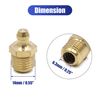 sourcing map 4pcs M12 x 1.25 Thread Brass Straight Grease Nipple Fitting for Car