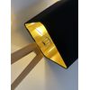 Black Velvet Brushed Gold Rounded Square Lampshade