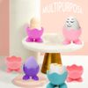 Egg Cups Boiled Egg Holder Kitchen Silicone Egg Cups Set Egg Cups Colorful for Kitchen Boiled Eggs Breakfast Stack and Egg Cups Holders (94.5, Grams)