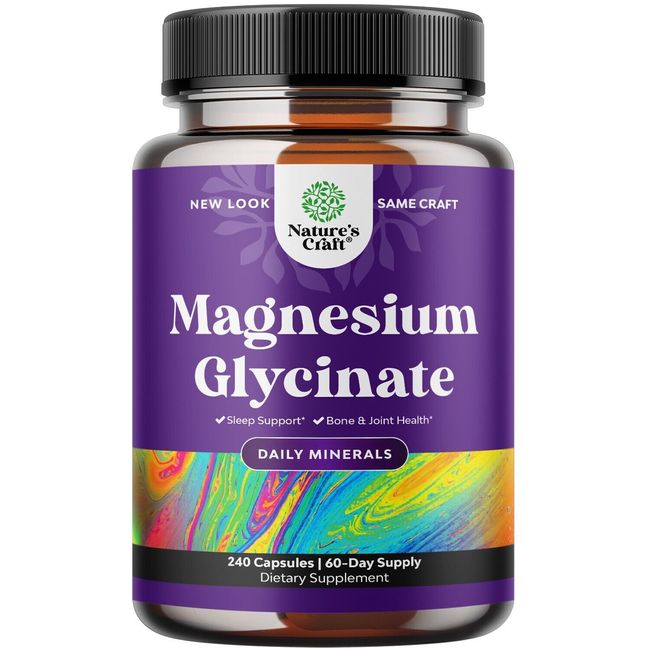 Chelated Pure Magnesium Glycinate - High Absorption 400mg Per Serving