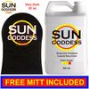 SUN GODDESS - VERY DARK - 32 oz - Spray Tan Solution Liquid Mist + Tanning Mitt
