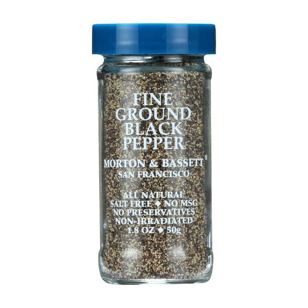 Morton & Basset Spices, Fine Ground Black Pepper, 1.8 Ounce (Pack of 3)