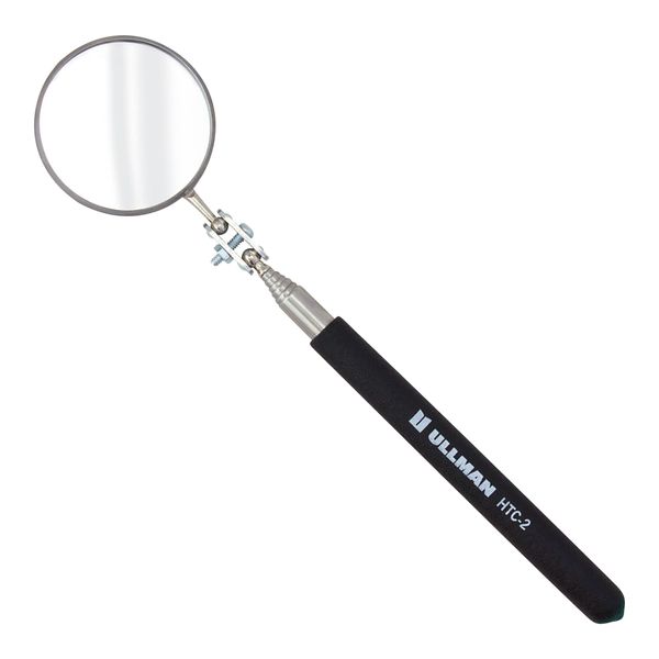 Ullman HTC-2 Pocket Size Telescoping Inspection Mirror with 2.25 inch Round Mirror and Black Handle - Perfect for Mechanics, Contractors, HVAC Technicians, and Trade Professionals