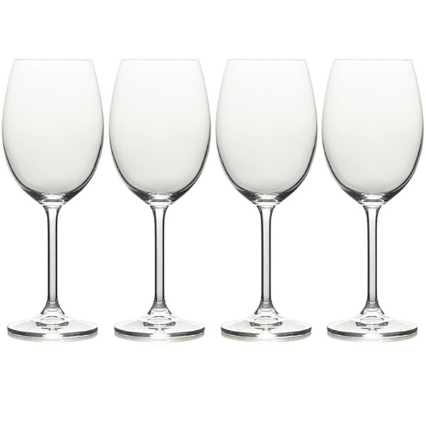 Mikasa Julie Luxury Lead-Free Crystal White Wine Glasses, 470 ml, Clear, Set of 4