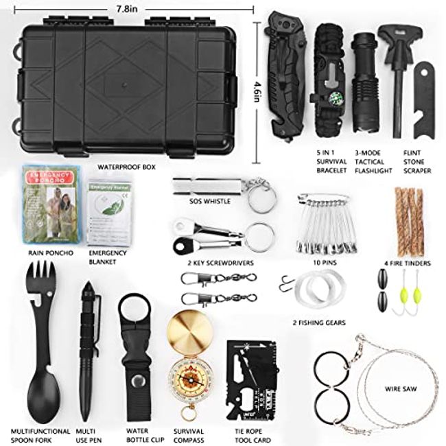 Gifts for Men Dad Husband Him, Survival Kit, Survival Tools with