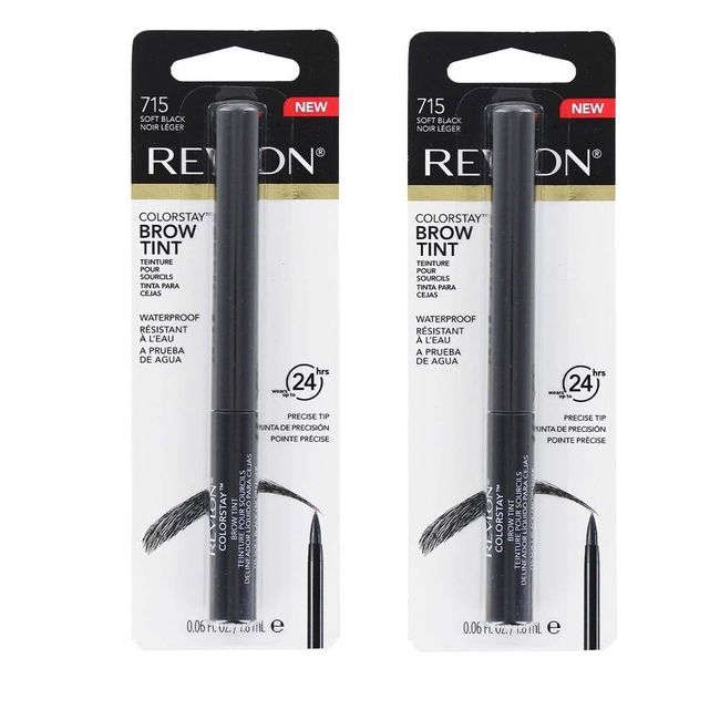 Set of 2 Revlon Colorstay Brow Tint, 715 Soft Black