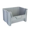 Hudson Exchange 20" x 15" x 12.5" (3 Pack) Plastic Giant Stackable Hopper Bin Container, Gray