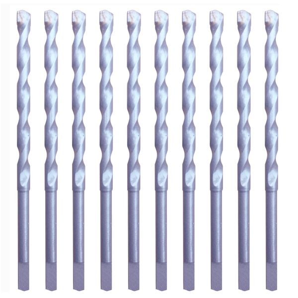 3/16" x 3-1/2" Masonry Drill Bits Carbide Tipped Tapcon Half Flat Shank-10Pcs