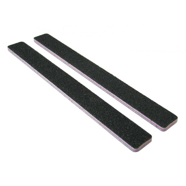 Standard Black 80/80 (Lav Ctr) Square End Nail File 12 Pack