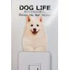 DOG LIFE Color Wall Sticker "Japan Spitz"