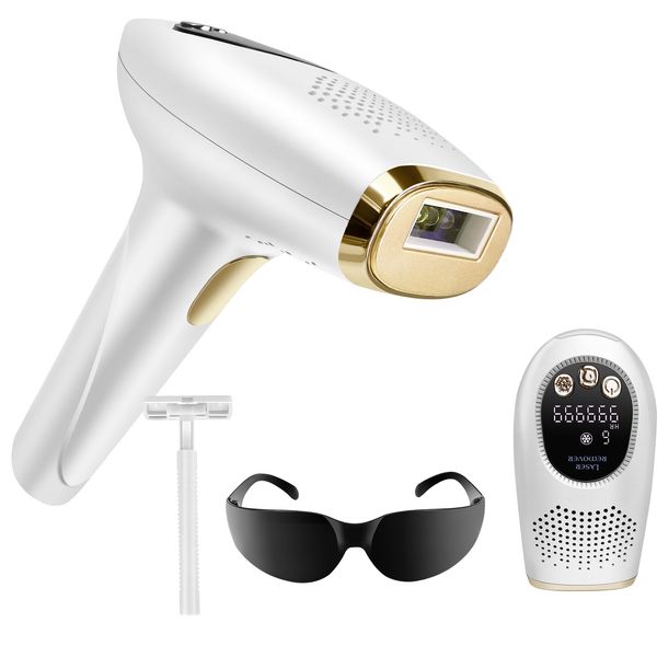 Laser Hair Removal Device,IPL Hair Removal with 600-1200nm Wavelength&LED Display,Hair Removal Device with 9 Energy Levels (Max 15J),Bikini Depilatory Device with Freeze Function for Women