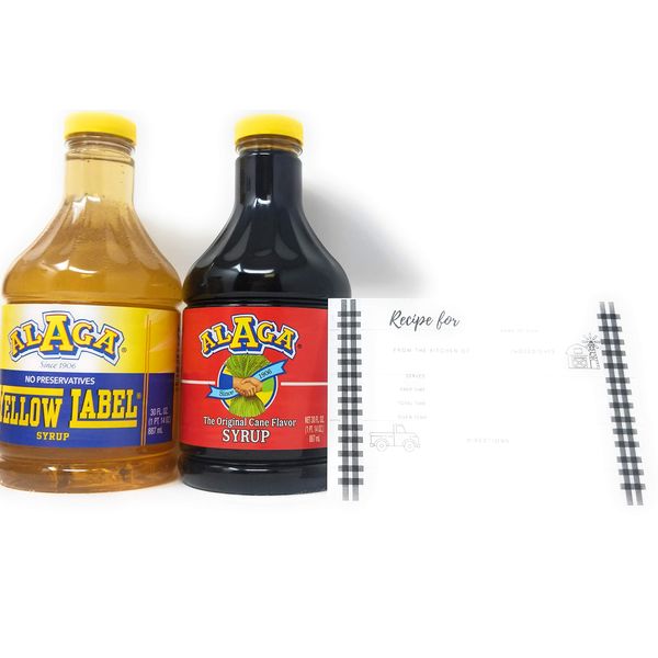 Alaga Yellow Label Syrup and Alaga Syrup Original (30 Oz Each) Bundle, 1 Each - Alaga Yellow Syrup and Alaga Original Syrup, Bundled with JFS Recipe Card