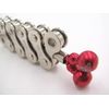 Bike Chain Key Chains Gourd-shaped with End Caps, Red