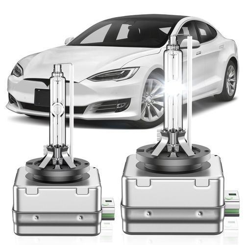 SENROBO Fit for Tesla 2012-2016 Model S Maserati 2014-2020 Quattroporte 2017-2023 Levanti D3S HID Xenon Headlight Bulbs, High Low Beam Light Bulb, 6000K Cool White, Plug and Play, Pack of 2