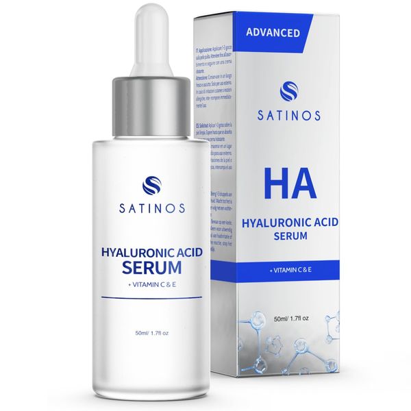 Hyaluron Serum Hochdosiert mit Vitamin C für Microneedling | Hyaluronsäure + Vitamin C & E | Hyaluronic Acid Serum Gesicht | Anti Aging & Anti Falten | Feuchtigkeitsserum | 50 ml