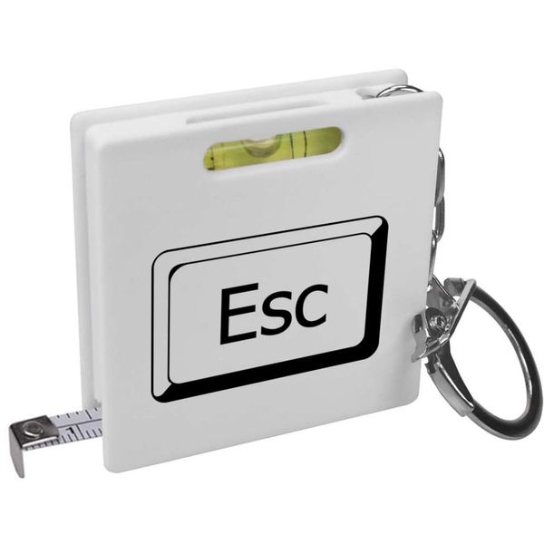 Azeeda 'Keyboard Escape Key' Keyring Tape Measure/Spirit Level Tool (KM00043442)