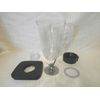 5 Cup Break Resistant Plastic Square Jar Complete Set Compatible Oster, 6 Piece