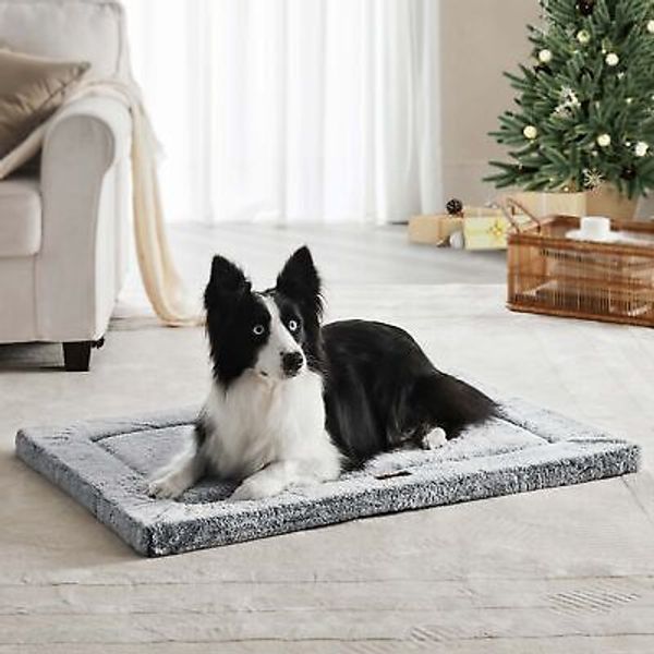 WESTERN HOME Pet Bed Mat, Large Dog Beds for Crate, 42x27 in, Soft Faux Fur, ...