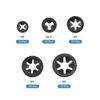sourcing map 50Pcs Internal Tooth Washers Assortment Kit, 65Mn Tooth locking Ring Washers Quick Speed Nut ing Fastener, 5 Size, Black