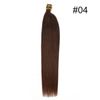 ALISY Human Hair I TIP Tip Extensions, Remy Extensions, Color Wig, 50 Pieces, 4#