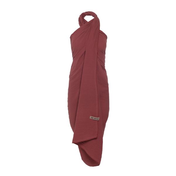 Knit Factory - Liv Pareo/XL Schal - Strandtuch, XXL Schal und Pareo in einem - Multifunktionales Musselintuch - Sommer handtuchkleid - Damen Pareo aus 100% Bio-Baumwolle - Stone Red