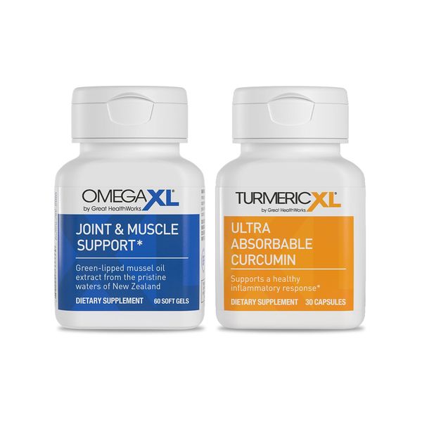 OmegaXL Powerful Joint and Muscle Support Supplement (60 Count) & TurmericXL (30 Count)