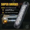 10PCS 60 led Amber Grill Side Marker Strobe Lights Kit Emergency Hazard Warning