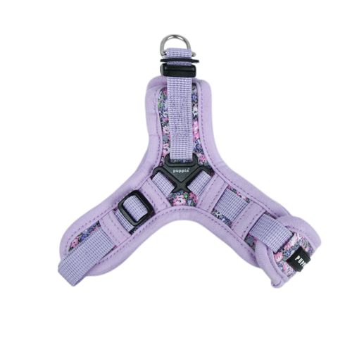 Puppia Kealoha Dog Harness X Fashionable Flower Pattern Spring Summer Harness for Small and Medium Dogs, Violet, Small