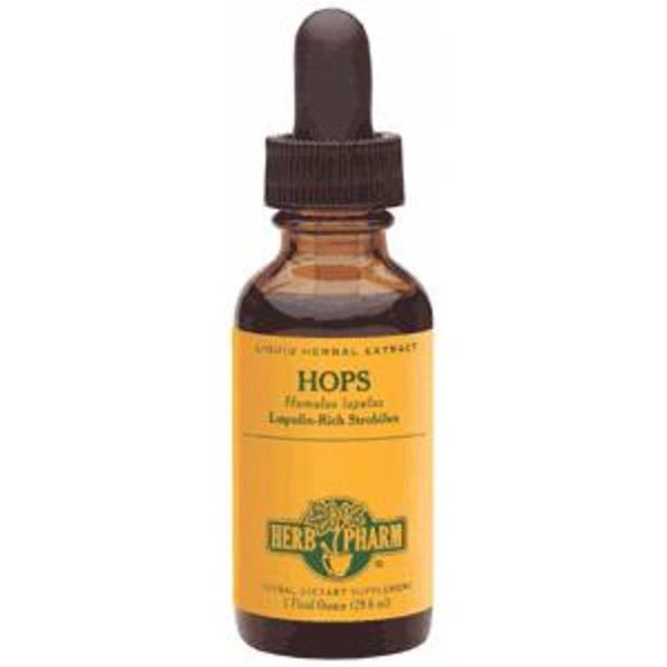 Herb Pharm Certified Organic Hops Liquid Extract for Calming Nervous System Support - 1 Ounce